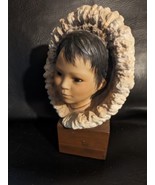Snow Bunting by Cybis Porcelain Inuit Eskimo Bust Child&#39;s Head 10.5 In Tall - $29.69