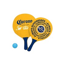 Regent Sports Corona Beer Wooden Beach Paddle Ball Game Set Yellow / Blue - £23.36 GBP