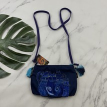 Laurel Burch Cross Body Purse Bag Blue Cats Art Print Kitten Small Canvas - $31.67