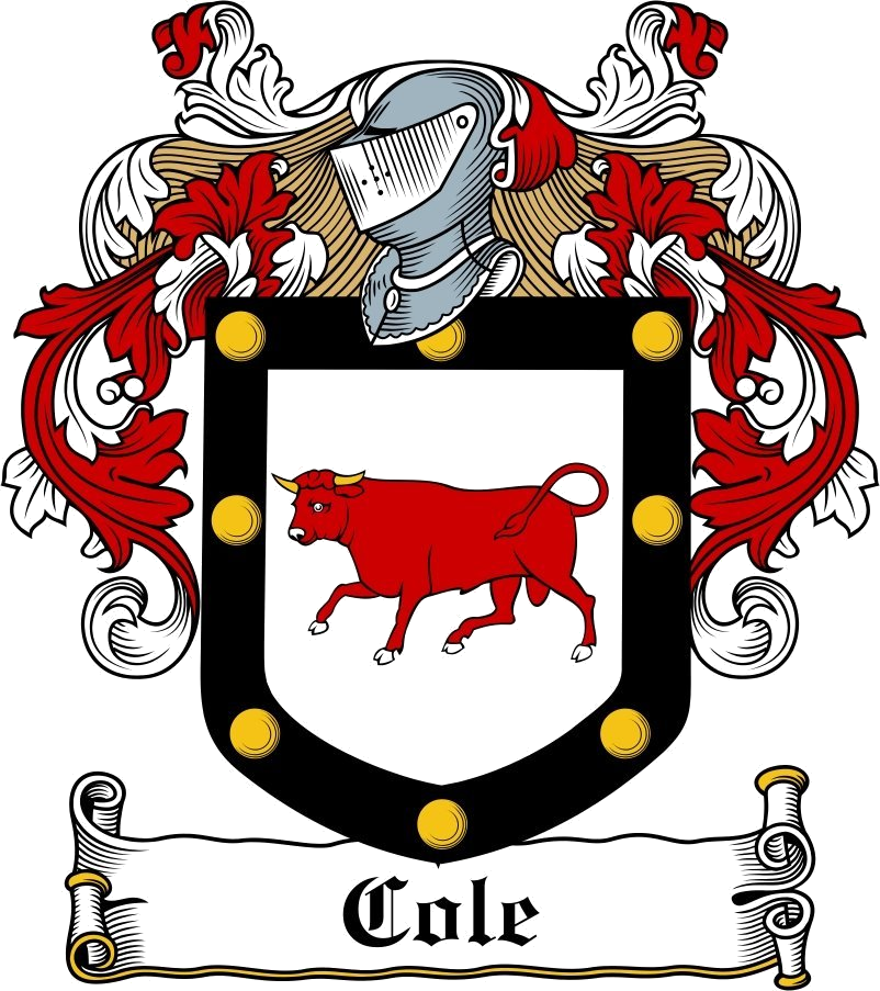 Cole Family Crest / Coat of Arms JPG and PDF - Instant Download