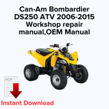 Bombardier DS250 ATV 2006-2015 Workshop repair manual,OEM Manual - $27.36 CAD