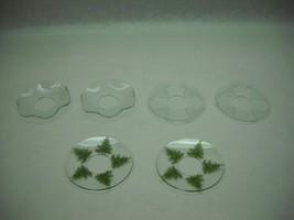 Set Of 3 Candle Rings 2 In Each Pattern 1 Wavy With Edgeing 1 Christmas Tree 1 W - £9.73 GBP