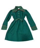 Vintage Kate Greenaway Green Polka Dot Dress Size 10 Girls - $40.41 CAD
