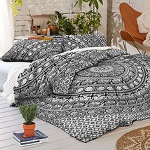 Traditional Jaipur Duvet Cover Queen Size, Elephant Floral Mandala Cotto... - £46.24 GBP