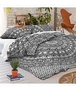 Traditional Jaipur Duvet Cover Queen Size, Elephant Floral Mandala Cotto... - £46.99 GBP