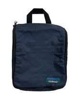 Vintage LL Bean Toiletry Bag Navy Blue Hanging Nylon Travel Personal Org... - $18.42