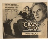 Crazy Like A Fox Tv Guide Print Ad Jack Warden  TPA9 - £4.66 GBP