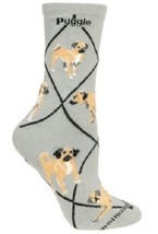 Adult Socks PUGGLE II Dog Breed Gray size Medium Made in USA - $9.99