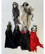 Vintage Hanging Halloween Scary Figures Decorations Lot Of 6 Paper Magic - $932.78 MXN