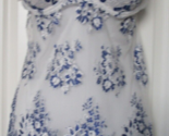 Cinema Etoile Blue floral print Babydoll &amp; Thong Size Large - $21.73