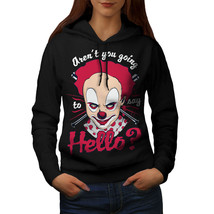Wellcoda Clown Scary Hello Horror Womens Hoodie,  Casual Hooded Sweatshirt - £28.52 GBP