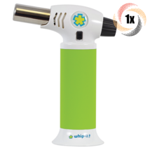 1x Torch Whip-It! Ion White &amp; Green Butane Lightweight Torch | Adjustable Flame - £30.94 GBP