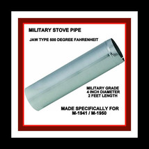 USGI M-1941 MILITARY POT BELLY STOVE PIPE 2&#39; x 4&quot; FULL SECTION 2 QTY FIT... - $1,069.38 MXN