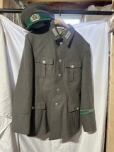 VTG East German DDR Grenztruppen GT Border Guard Officer Jacket &amp; Hat - £125.43 GBP