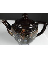 Vintage Unbranded Made Japan Brown Tea pot 9 x 6 Hand painted - £15.89 GBP