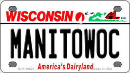 Manitowoc Wisconsin Novelty Mini Metal License Plate Tag - $14.95