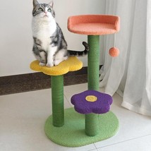 Stylish Cat Haven: Premium Sisal Cat Tower With Cozy Lambswool - £130.85 GBP+