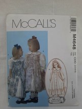 McCall&#39;s Ruffles &amp; Lace Collection #M4648 Children&#39;s Dress &amp; Pinafore Sz 2,3,4,5 - £4.14 GBP