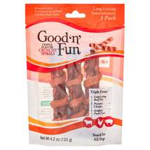 Good ‘N’ Fun Triple Flavor Crunchy Spirals, Long-Lasting Dog Chews, 3 Count - $7.00