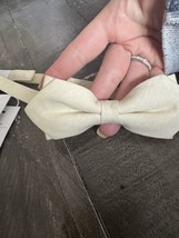 Janie &amp; Jack 6 7 8 9 10 Boys Bow Tie Linen Pale Yellow Easter Spting Wed... - $12.00