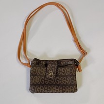 Giani Bernini Womes Brown Faux Leather Block Signature Short Strap Mini ... - $19.55