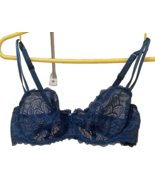 CHANTELLE LACE UNLINED BRA  Depuis 1876 Myrte bleu 34D MSRP $78 - $733.85 MXN