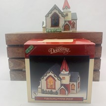 Vintage Lemax 1995  Porcelain Dickensvale Lighted Church Village (NO CORD) - £22.04 GBP