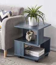 Obericol Side Table, A Practical End Table For The Living, Or Bedroom (Blue). - £51.51 GBP