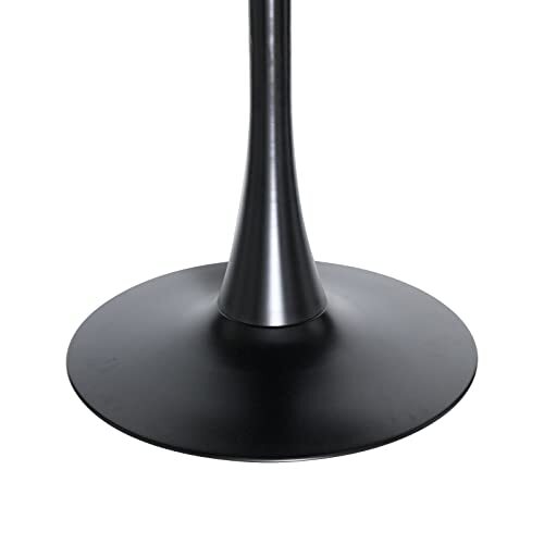 LeisureMod Bristol 36" Round Dining Table, Modern MDF Top & Black Iron Pedestal  Item image 8