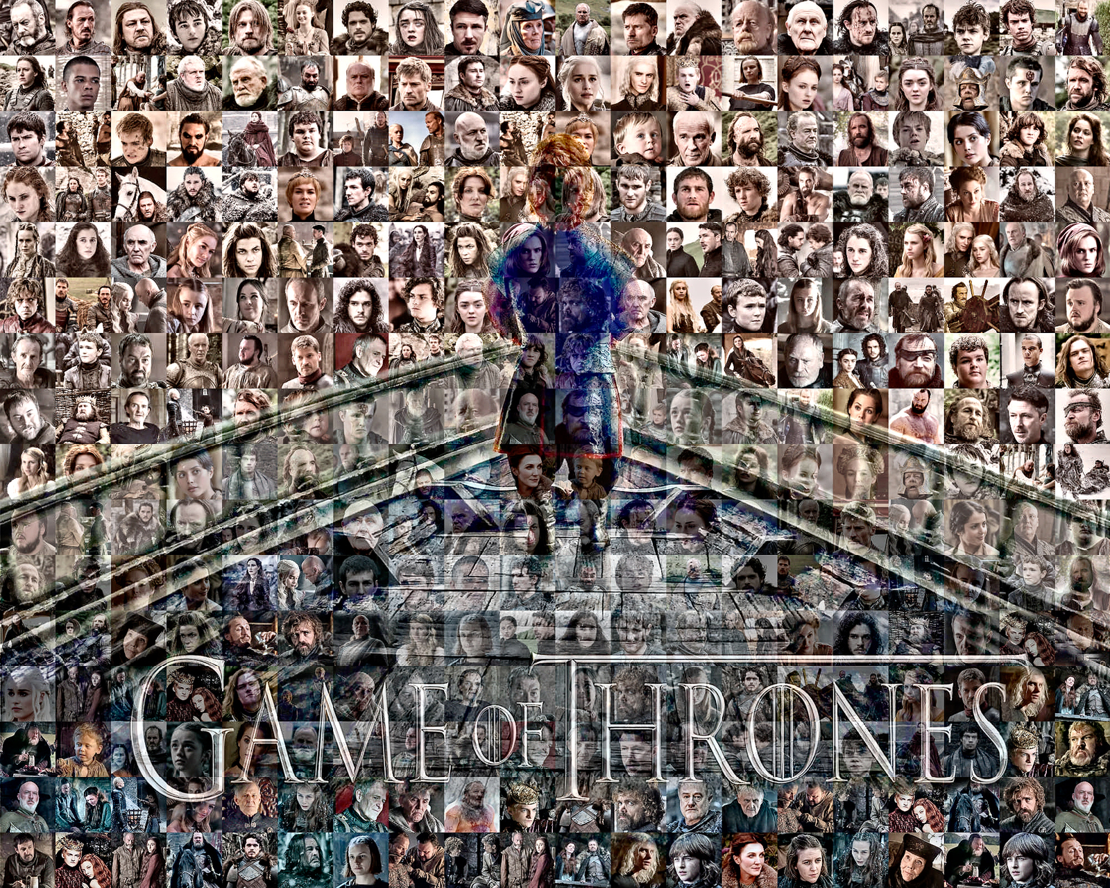 GAME OF THRONES PHOTO MOSAIC PRINT ART - £23.29 GBP