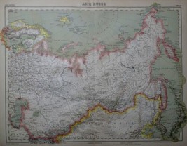 Antique Map Asie Russe Russia Asia Atlas Universel Hachette - £27.52 GBP