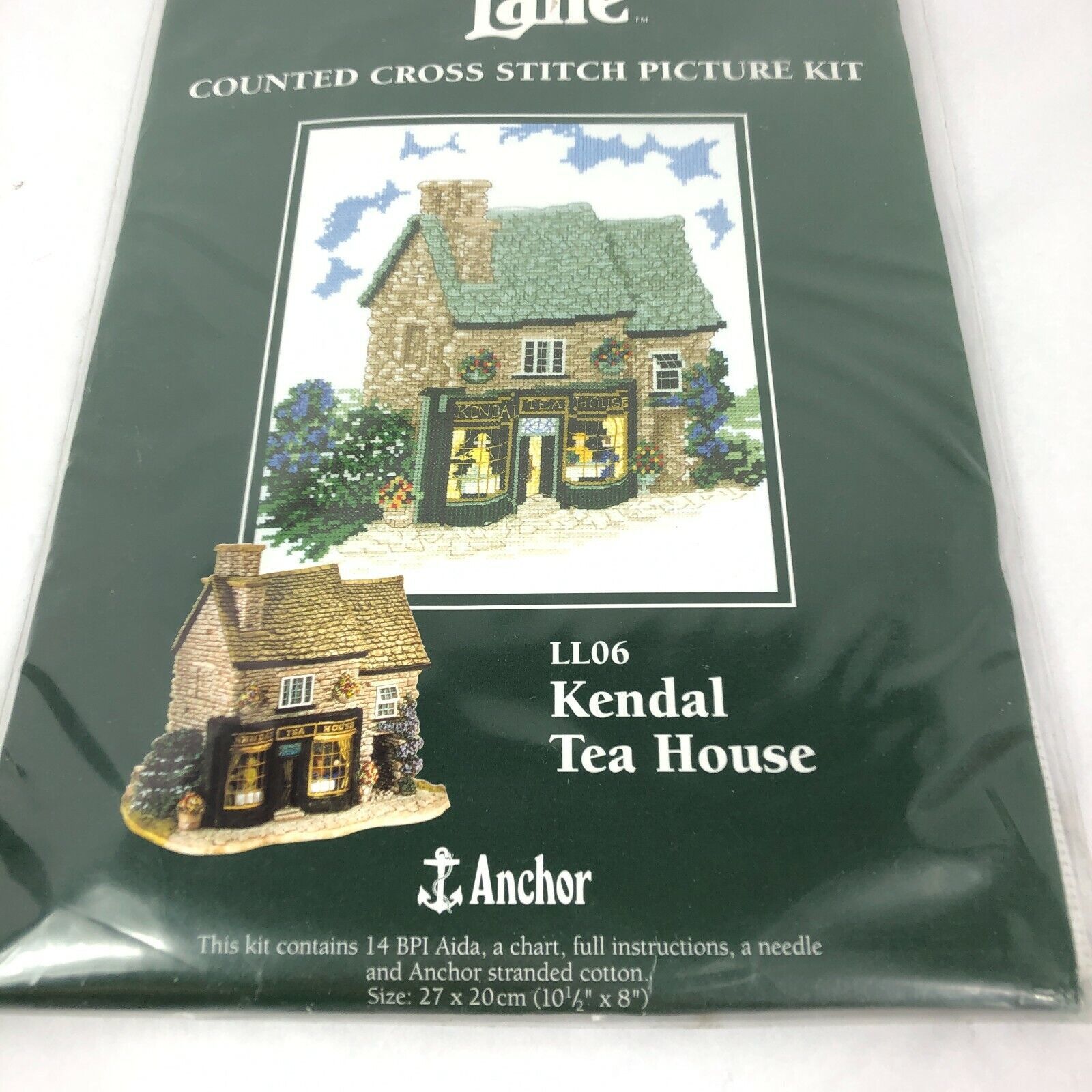 Anchor Lilliput Lane Kendal Tea House Counted Cross Stitch Picture Kit  LL06 Vtg - £25.30 GBP
