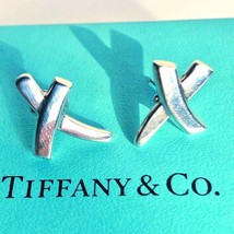 SOLD Tiffany & Co. Sterling Silver 925 Paloma Picasso Medium Kiss X Earrings - $135.55