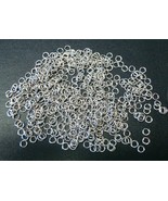 3mm White gold plated medium 22 ga jump rings jewelry findings 500pcs FP... - £2.30 GBP