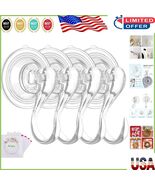 Clear Suction Hooks with Wipes - 6.6 Lbs Weight Capacity, Easy Install - $23.90 CAD