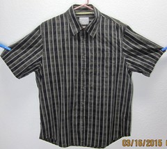 INDIGO PALMS Men&#39;s sz (XL) Brown Plaid Cotton Short Sleeve Casual Shirt ... - $25.00