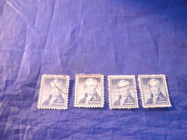 James Monroe 5 Cents Blue Stamps 4 to the Lot - £7.83 GBP