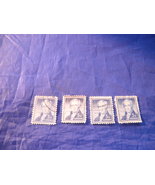 James Monroe 5 Cents Blue Stamps 4 to the Lot - £7.96 GBP