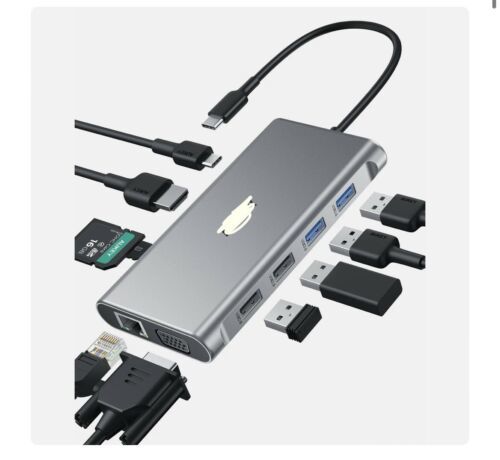 Kukiy 10-in-1 USB-C Hub for MacBookPro / Air (Thunderbolt 3) Model # C8-... - $24.75