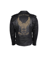 American Eagle Leather Jacket Embossed Live To Ride Ride To Live Classic... - €140,83 EUR+