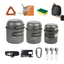 WAILAMHK Camping Cookware Mess Kit, 17 pcs Backpacking Cooking Gear, Lig... - $2,599.37 MXN