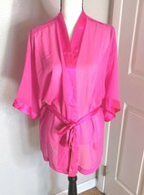 Shirley of Hollywood Womens Sz S Pink Robe Tie waist Style 25800  - £14.80 GBP