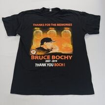 AAA Alstyle Apparel BRUCE BOCHY Men's Black Graphic T-Shirt Short Sleeve Size L image 2