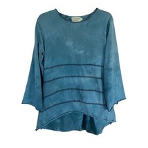 Jude Stuecker Long Sleeve Teal Green Handmade Tunic Top Shirt Women&#39;s Medium M - £23.48 GBP
