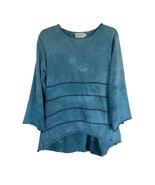 Jude Stuecker Long Sleeve Teal Green Handmade Tunic Top Shirt Women&#39;s Me... - £23.14 GBP