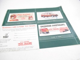CLASSIC TOY TRAINS- SHEET OF REPRODUCTION BILLBOARDS- GOOD- 0/027 - H8 - $3.67