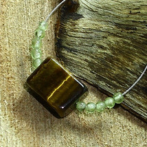 Tiger&#39;s Eye Smooth Fancy Peridot Beads Briolette Natural Loose Gemstone Jewelry - £2.35 GBP