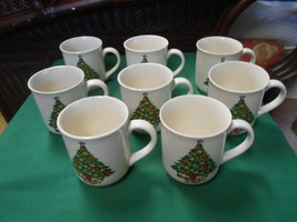 Outstanding MOUNT CLEMENS Pottery&quot;Christmas&quot; Theme-  8 COFFEE MUGS - £30.76 GBP