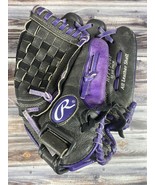 Rawlings HFP150BP RHT Purple Black Softball Leather Glove - 11.5&quot; - Nice! - £15.20 GBP
