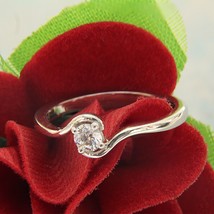 0.5Ct Round Cz Diamond Solitaire Bypass Engagement in Ring 14K Gold Over Size 6 - £22.95 GBP